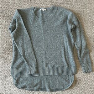 Madewell soft sage hi low knit top